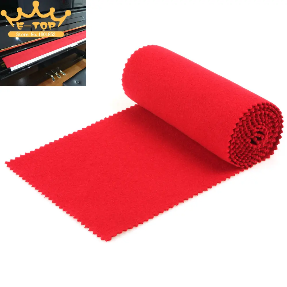 

Red Soft Piano Key Cover Keyboard Dust Cover