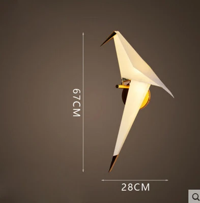 1 Light Wall lamp Креативный Золотой светодиодный дизайн с птицами люстры оригами металлическая бумага кран блеск avize современный салон люстра освещение Прямая поставка - Цвет абажура: 1 Light Wall lamp