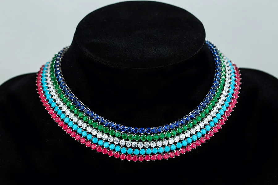 Angelgirl модные украшения для девочек сердца бренда круглые AAA+ ожерелья из кубического диоксида циркония для женщин вечерние ювелирные изделия цвета розового золота