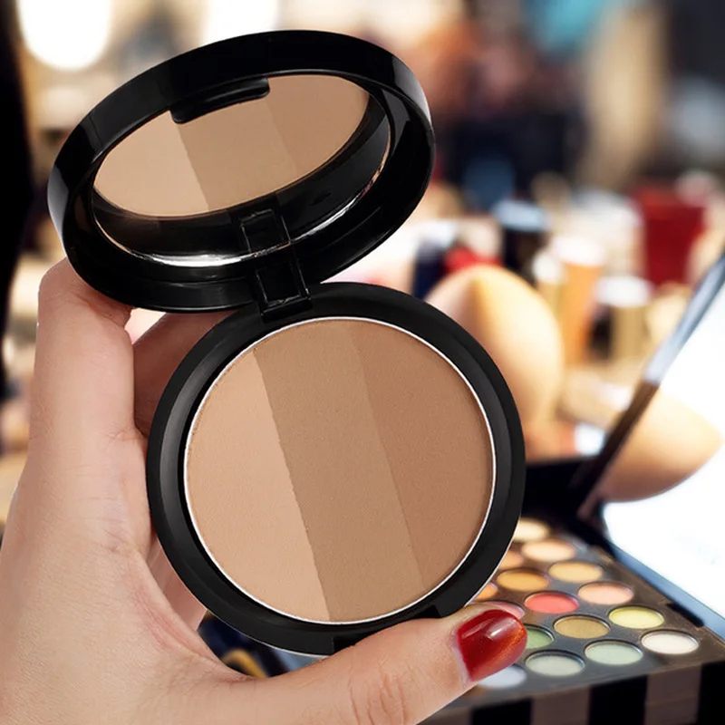 

Natural 3 Colors Repair Concealer Powder Palette Highlighter Base Contour Facial Cream Bronzers Cosmetic Face Make Up