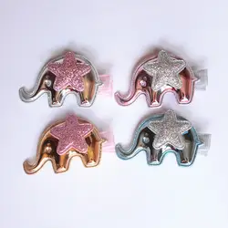 20 шт./лот розовые блестящие слон шпильки с блеском звезды мультфильм Животные Форма мини Размеры для милых цвета: золотистый, серебристый