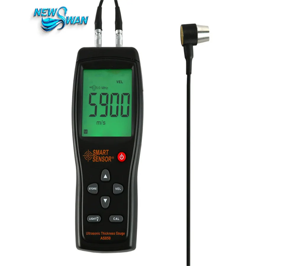 

Ultrasonic Thickness Gauge Tester Sound Velocity Meter Metal Width Measuring Instrument 1.2 to 220MM For Steel Aluminium Plate