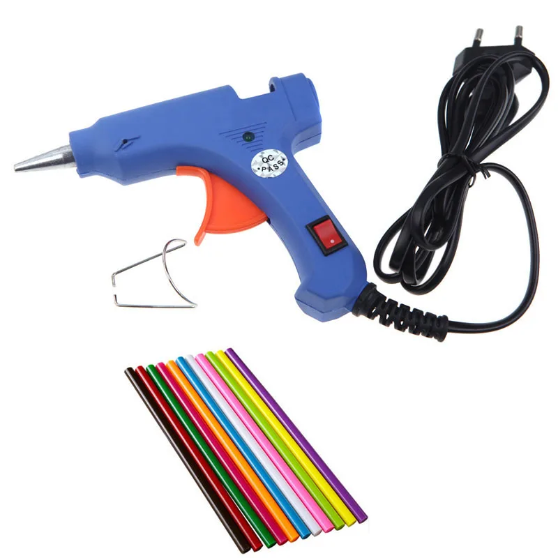 Горячий клеевой пистолет 20 Вт высокотемпературный плавильный с 10 клеевым