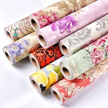 Самоклеющиеся виниловые декоративные обои с цветами пионов, настенные наклейки для дома, настенное украшение для комнаты 0,45 М* 10 м