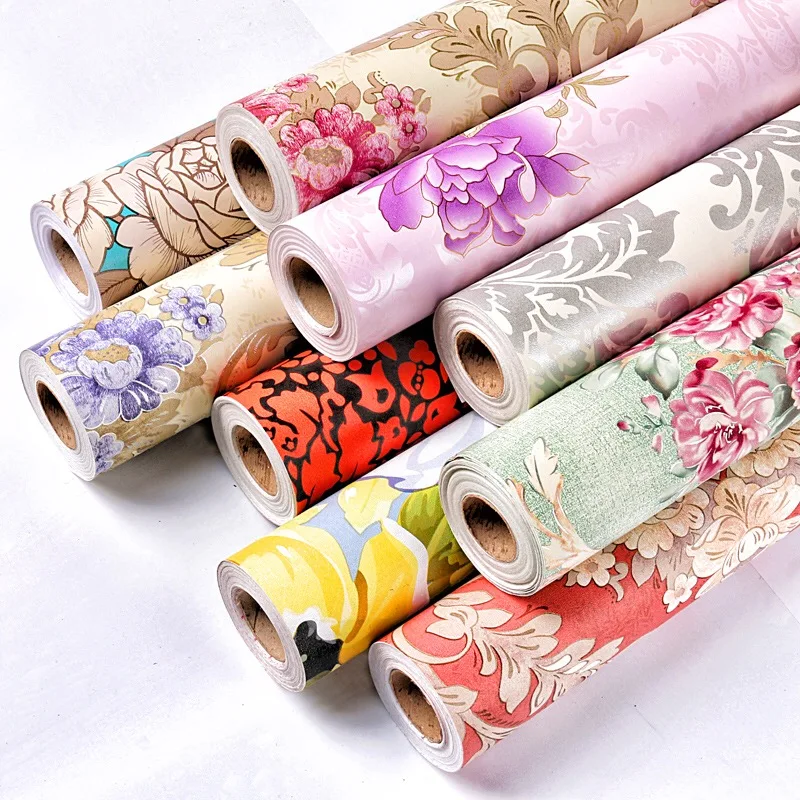 

Peony flowers self adhesive vinyl decorative wallpaper wall stickers for home wall room decoration 0.45m*10m