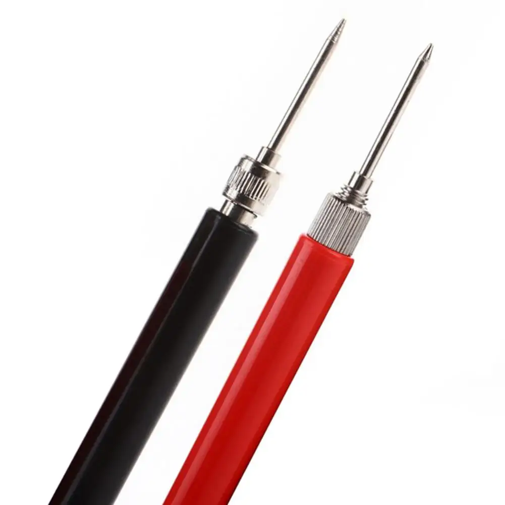 1 Pair 120mm Spring Test Probe Tips Insulated Test Hook Wire Connector For Multimeter Stainless Steel Needle Leads Pin