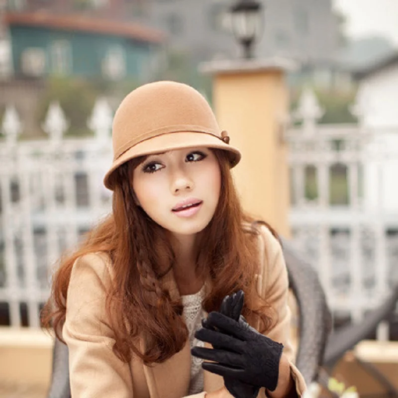 2019 зимняя Элегантная Женская Складная шерстяная фетровая Панама с полями