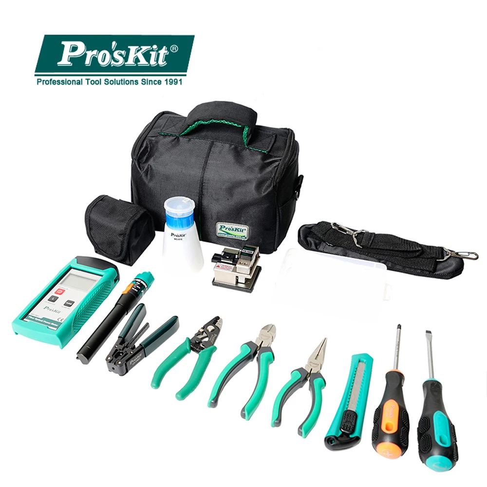  Pro'sKit Fiber Optic Cable Construction Toolbox Kit Fiber Optic Cable Connecting Box DHL Fiber Opti