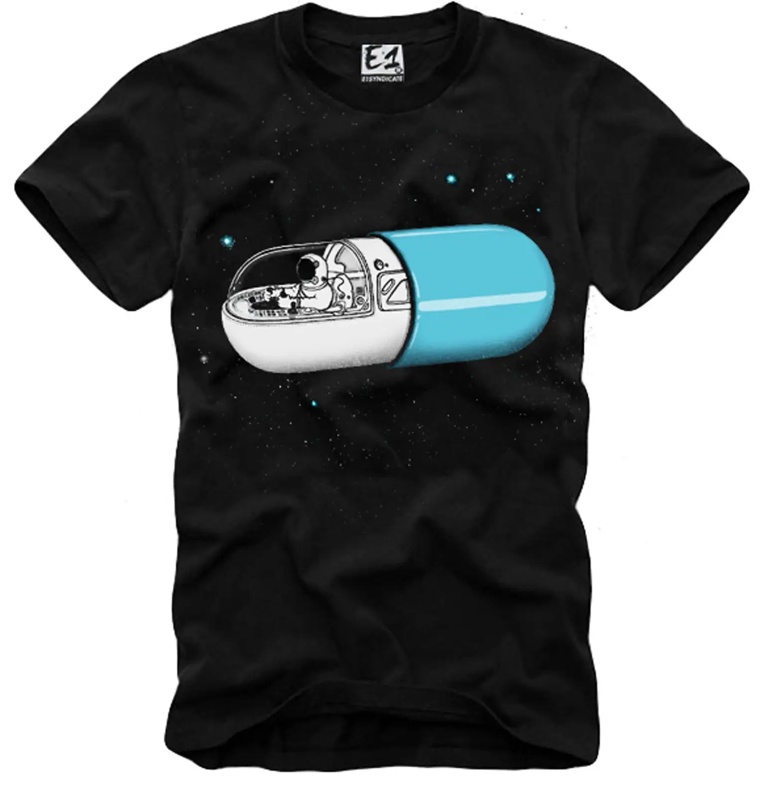 

E1SYNDICATE T SHIRT SPACED OUT PILL PARTY ACID LSD MESKALIN DMT SALVIA 3507 Mens 2018 fashion Brand T Shirt O-Neck 100%cotton