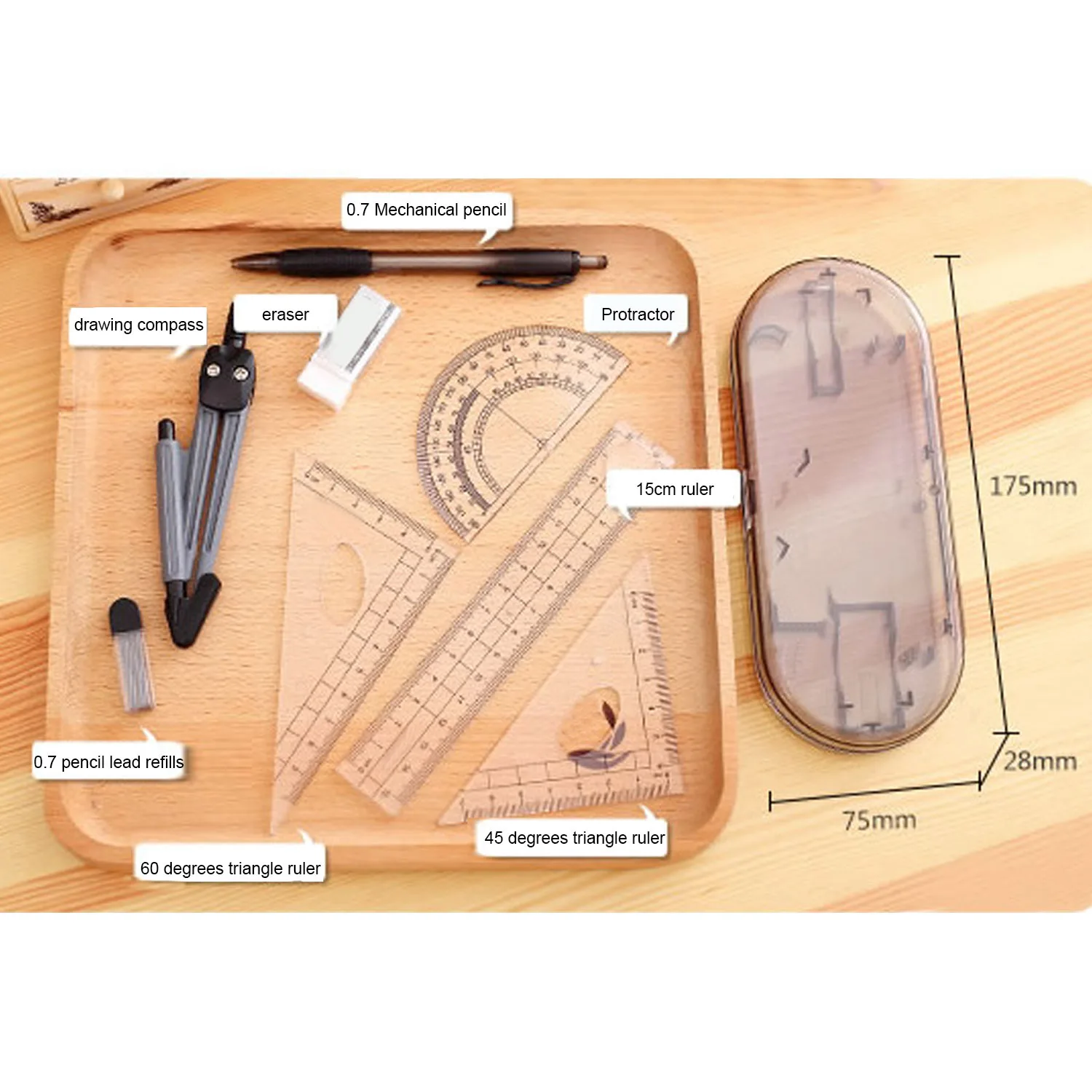 compass geometry study guide Detail feedback questions about portable school math geometry set.