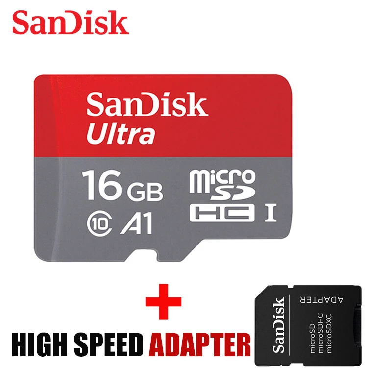 Карта micro sd sandisk 16 ГБ 32 ГБ 64 Гб 200 ГБ карта памяти micro sd 128 ГБ 256 Гб класс 10 до 98 МБ/с./с - Емкость: A1 16G-AP