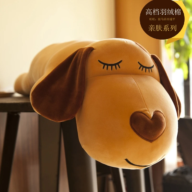 60cm Super Soft Dog Plush toy Kawaii Puppy Animal Baby Stuffed Sleeping lying Dog Pillow Cushion