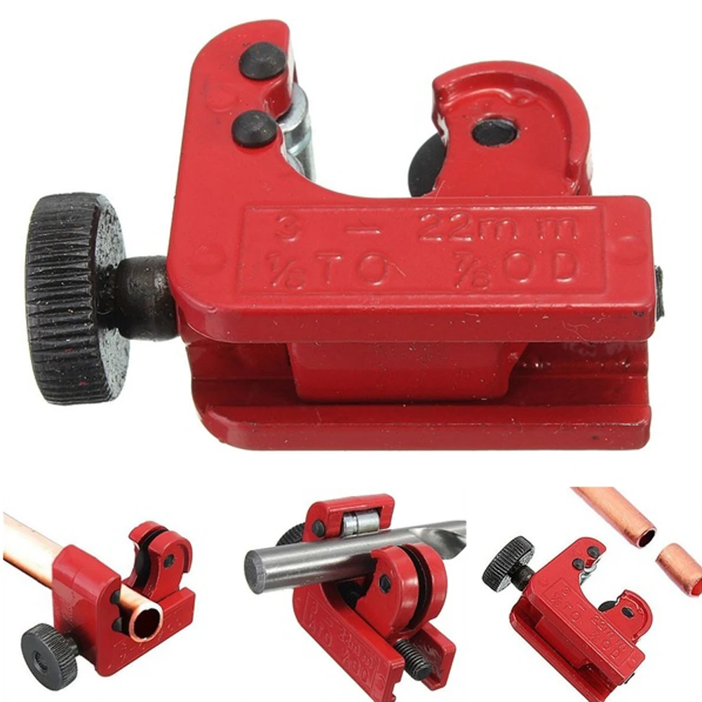 

Mini Tube Cutter Cutting Tool for 3mm-22mm Copper Brass Aluminum Plastic Pipes Zinc Alloy Tube Cutter Color Red