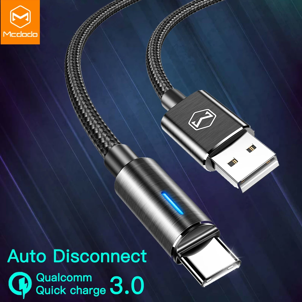 Mcdodo USB نوع C كابل لسامسونج غالاكسي S10 S9 S8 زائد واحد زائد سريع شحن USB-C شاحن الهاتف المحمول USBC نوع-C كابل