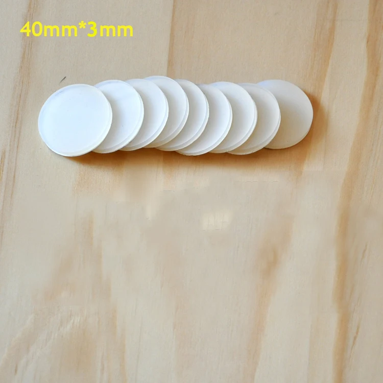 

15pcs 40mm*3mm white self adhesive soft anti slip bumpers silicone rubber feet pads great silica gel shock absorber
