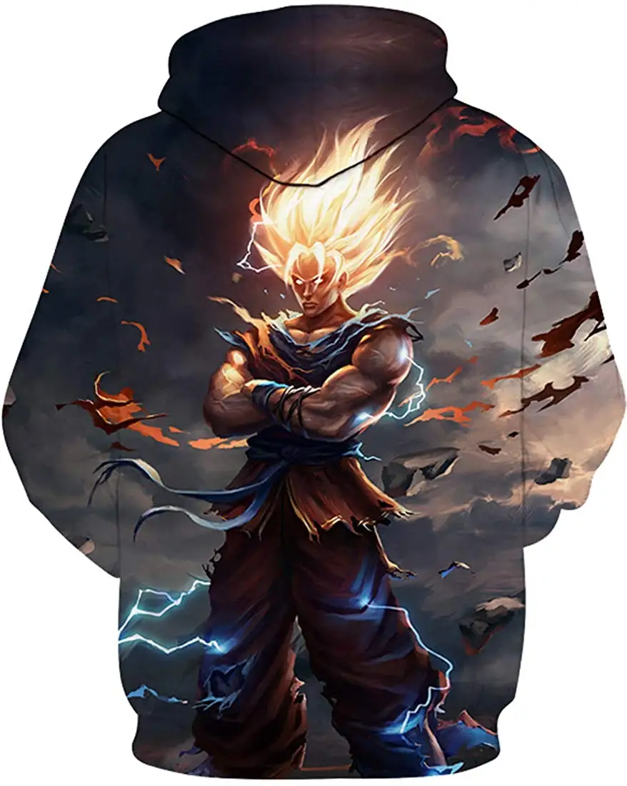 Dragon Ball Z Goku 3D Толстовка с капюшоном, пальто, мужские и женские свитшоты, 3D толстовки, пуловеры, верхняя одежда, куртка с капюшоном, спортивные костюмы, уличная толстовка с капюшоном