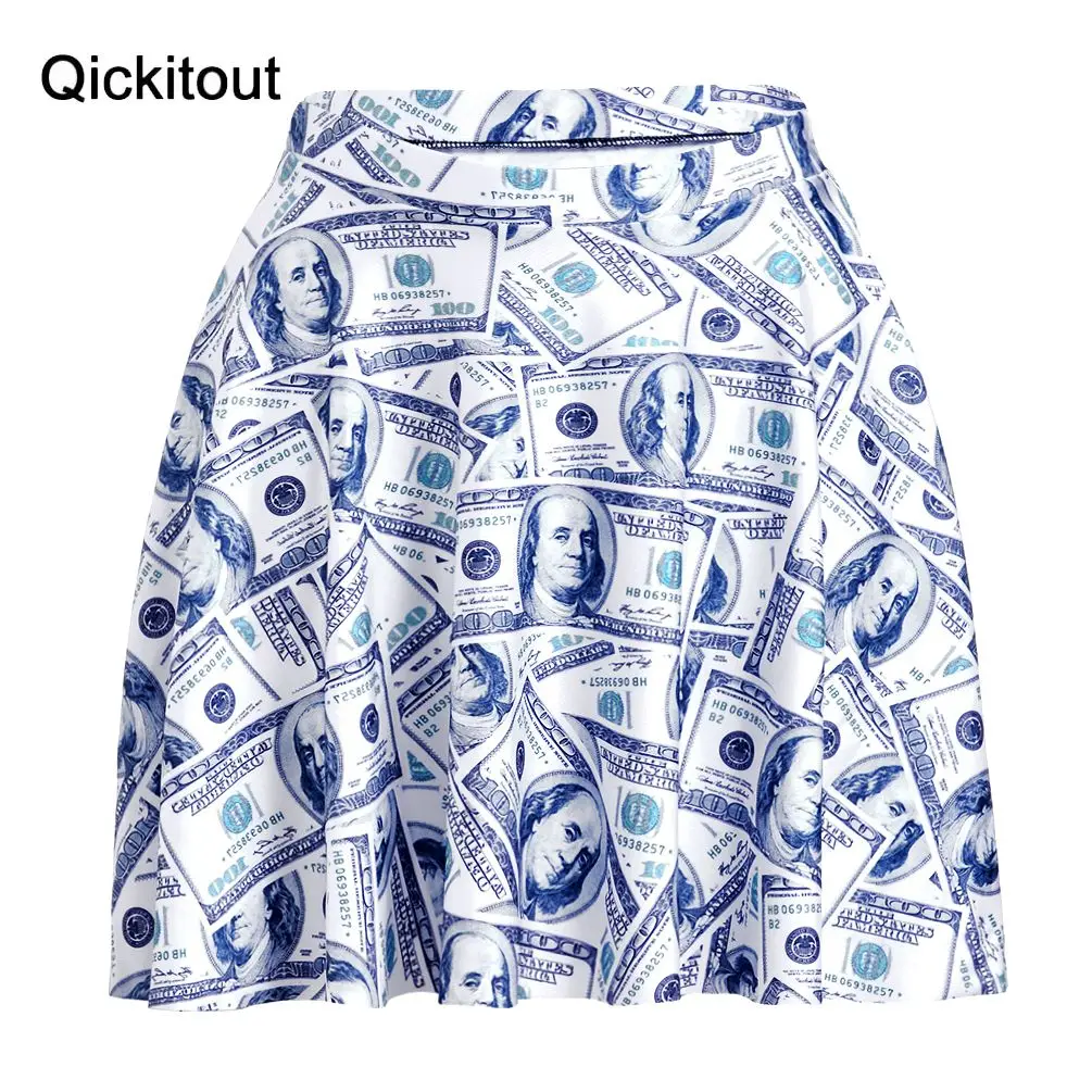 Qickitout юбки тонкие новые модные сексуальные женские Экономичные доллар деньги