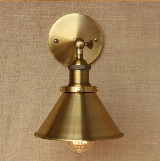 Wrought Iron Brass Vintage Wall Lamp Light For Cafe Room Edison Wall Sconce Arandela America Loft Industrial Style