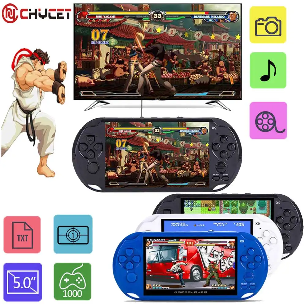 

2017 New Arrival 5.0 Large Screen Handheld Game Player Support TV Out Put With MP3/Movie Camera Multimedia Video Game Console