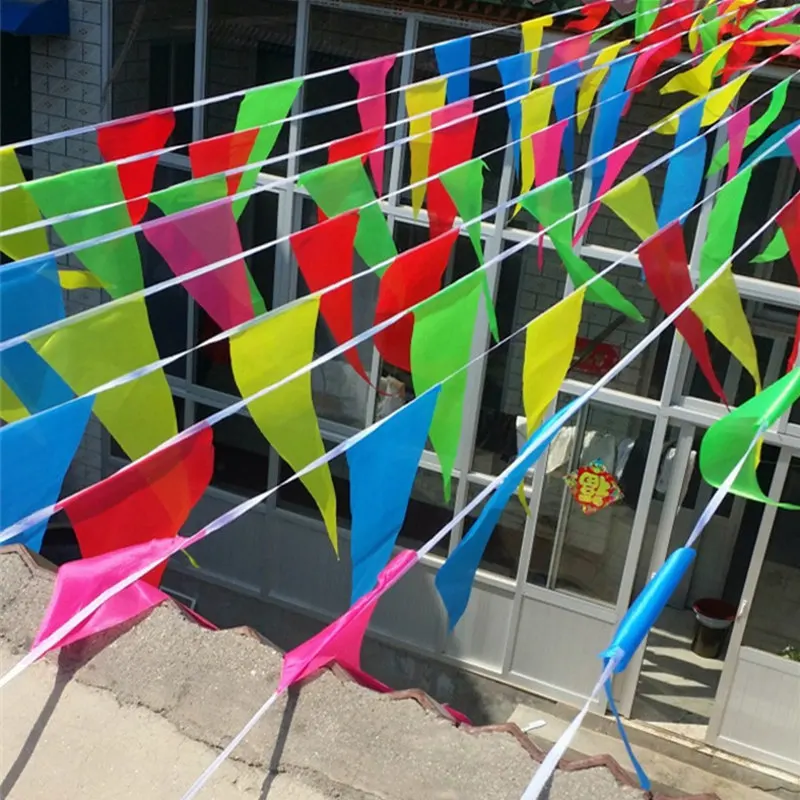 

Colorful 80m Flag Wedding Festival Pennant String Banner Festival Party Celebration Holiday Decoration Christmas Strap