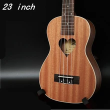 SevenAngel 23 inch Concert Acoustic Electric Ukulele 4 Aquila Strings 17 Fret Hawaiian Chibson Acoustic guitar Heart pattern