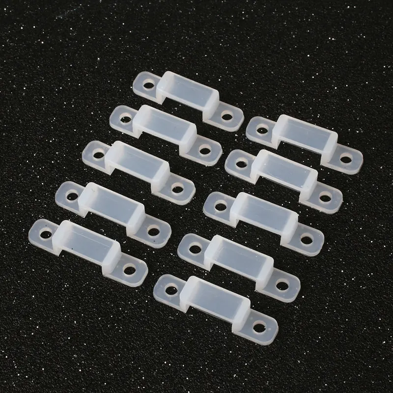 

10Pcs/lot LED Fixing Silicon Mounting Clips For 5050 3528 Waterproof LED Strip Light Connector For 220V LED Tape 8/10/12mm