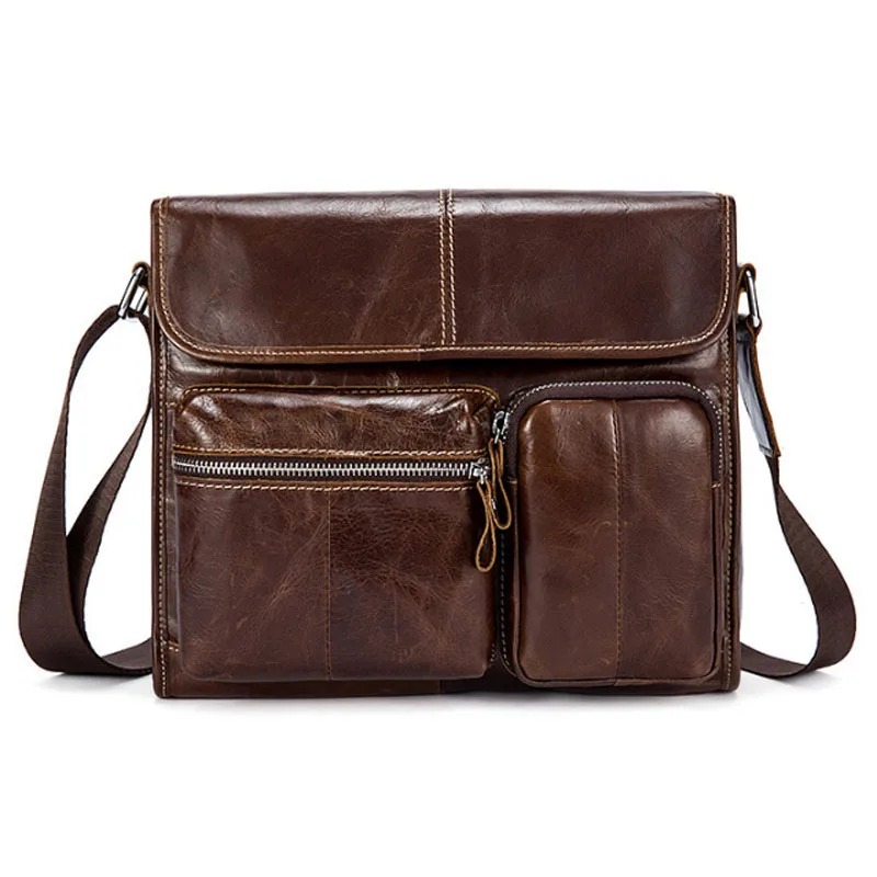 Men&#39;s Genuine Leather Vintage Crossbody Bags for Men Messenger Shoulder Bag Male Satchel Bags on ...