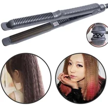 Профессиональные Титановые Электронные выпрямители для волос с контролем температуры, гофрированные щипцы для завивки волос
