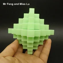 Пластик Puzzle игрушки Kid 24 Щупы для мангала большой ананас мяч Конг Мин Блокировка флуоресценции зеленый