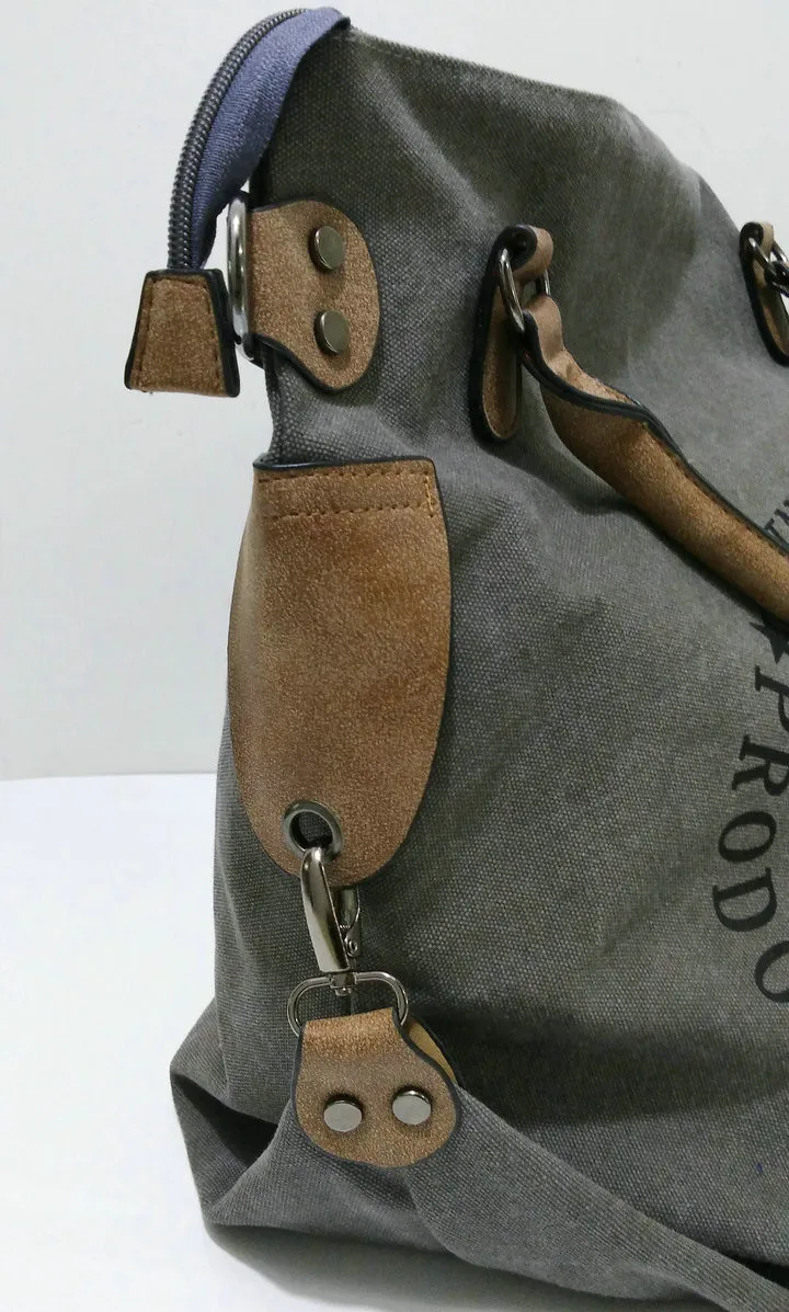 Rdywbu VINTAGE BIG STAR PRINTED CANVAS TOTE HANDBAG - Women's Multifunctional Travel Shoulder Bag Letters Messenger Bolsos B211