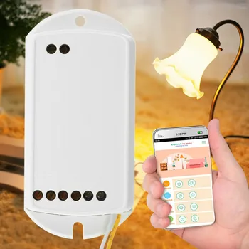 

Brand 2 channels Acoustic Remote Control Switch Box 220V 10A Relay Wireless Remote Switch APP Android & iOS Control 4444