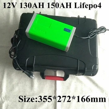 

12V 150Ah Waterproof 12V 130Ah Lithium Battery BMS 4S 12.8V for Solar Energy Storage Go Cart +20A Charger