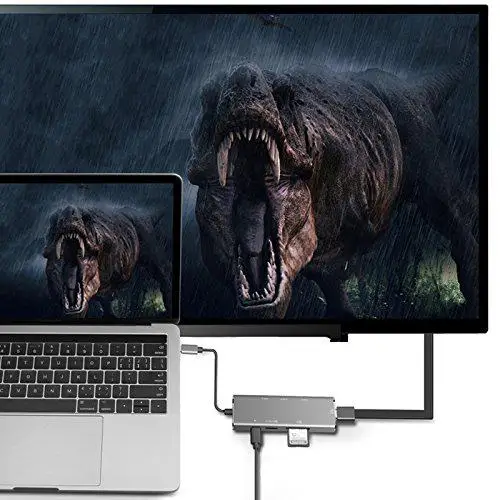 Kuulee YC740 7 портов type-C к HDMI концентратор USB C концентратор type C к HDMI USB 3,0 концентратор RJ45 адаптер конвертер для MacBook