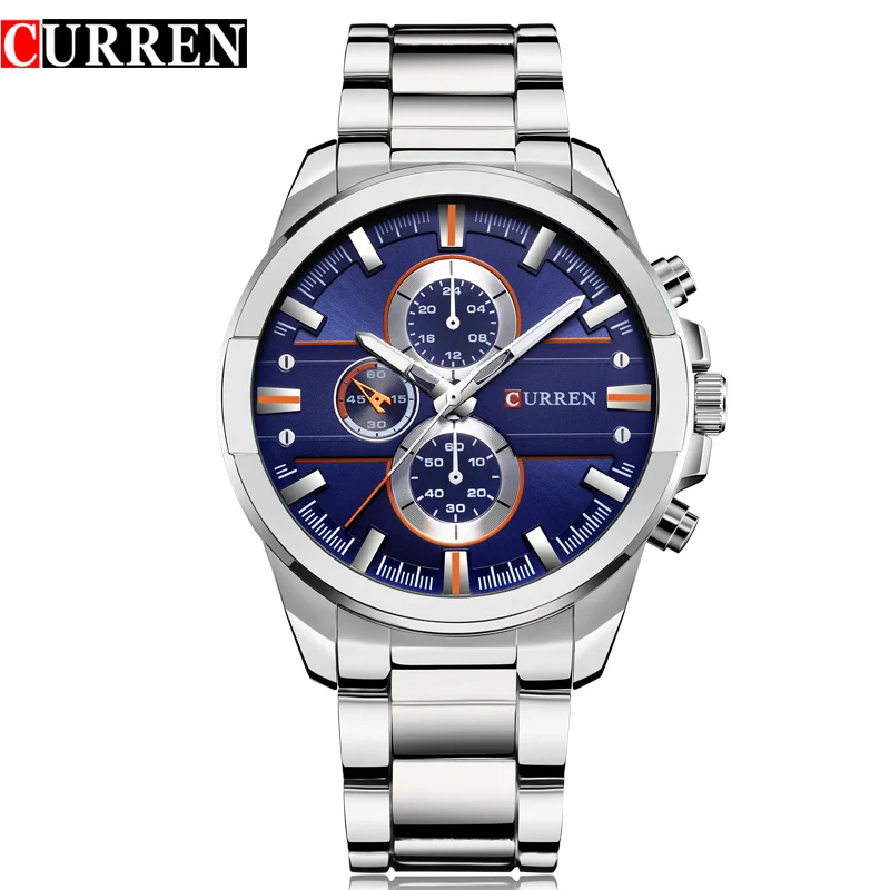 

Luxury Casual Men Watches CURREN Military Quartz Male Wristwatch Stainless Steel Waterproof Relogio Masculino Montre Homme