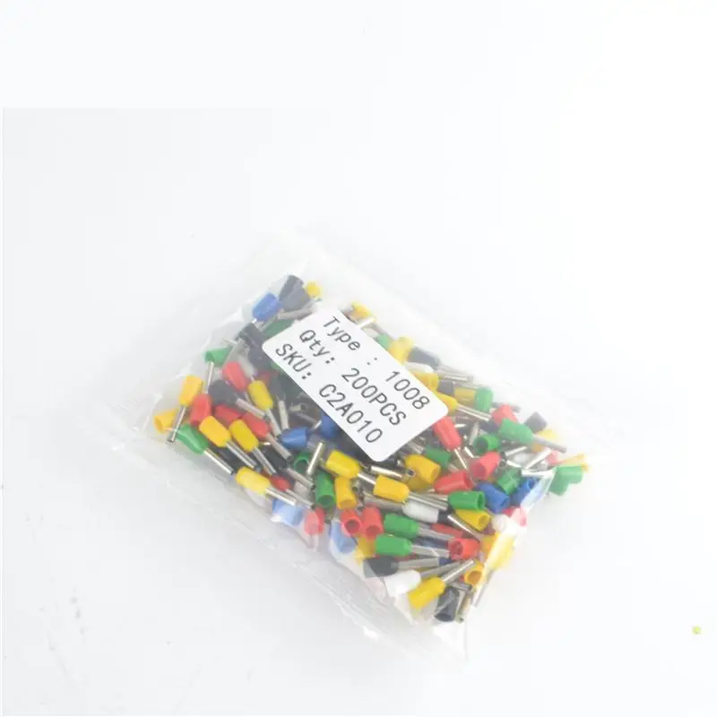 Tube preinsulated terminals cold-pressed E type tube E1008 pin 1 square | Обустройство дома