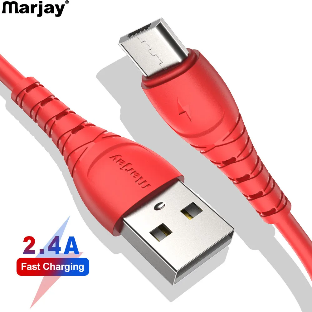 Micro USB кабель Marjay 2 4 А для быстрой зарядки и передачи данных зарядный Samsung S7 S6 Xiaomi