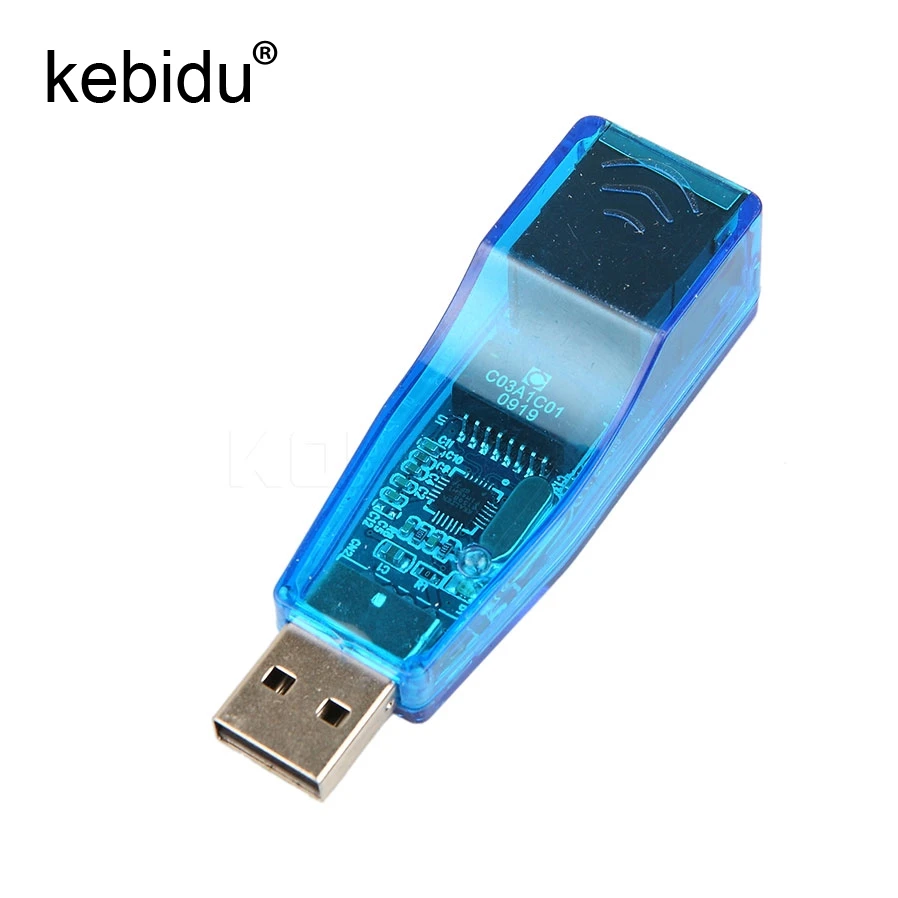 

Kebidu USB 2.0 To LAN RJ45 Ethernet 5Mbps Network Card Adapter USB to RJ45 Ethernet Converter for Laptop PC