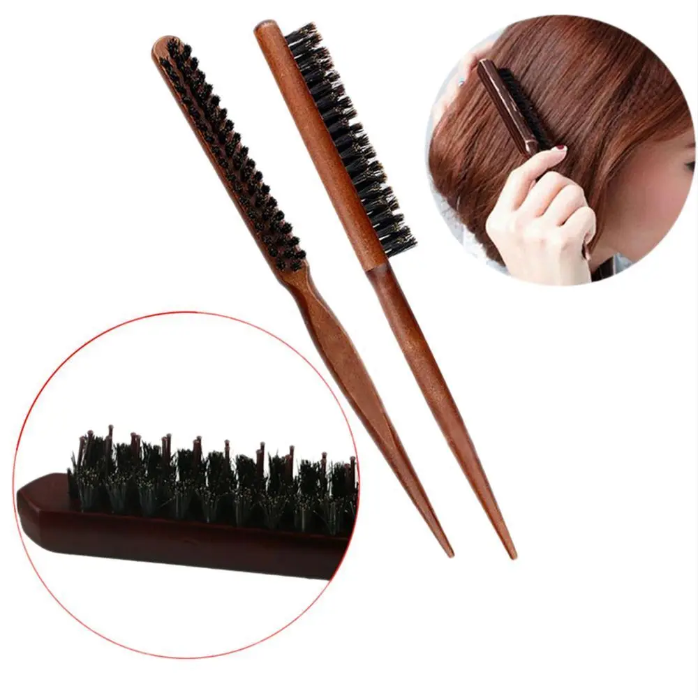 

1 PC Pro Professional Salon Teasing Back Hair Brushes Wood Slim Line Comb Hairbrush Extension Hairdressing Styling Tools