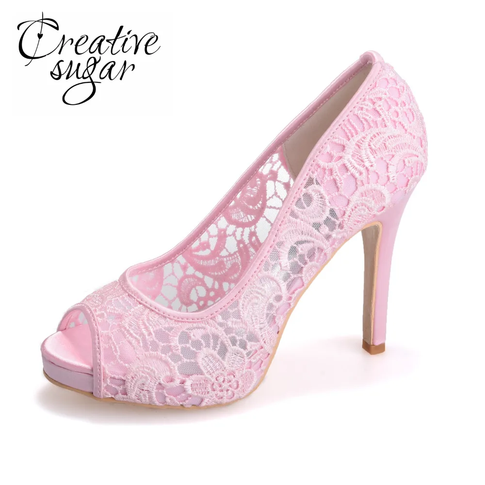 Creativesugar see through mesh lace bridal wedding party prom cocktail