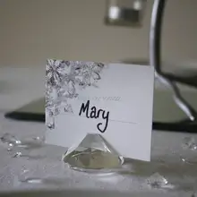 Хрустальные ремесла дверь подарок алмаз кристалл имя держатель для карт сувениры для свадебного стола украшения 12 шт с белой коробкой посылка