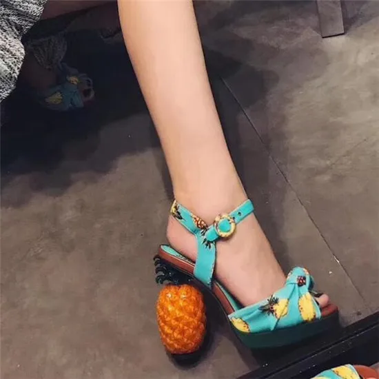 Sexy New Style Pineapple High Heels Gladiator Sandals Women Shoes Butterfly Knot Women Pumps Wedding Shoes Woman Sandalias Mujer (13)