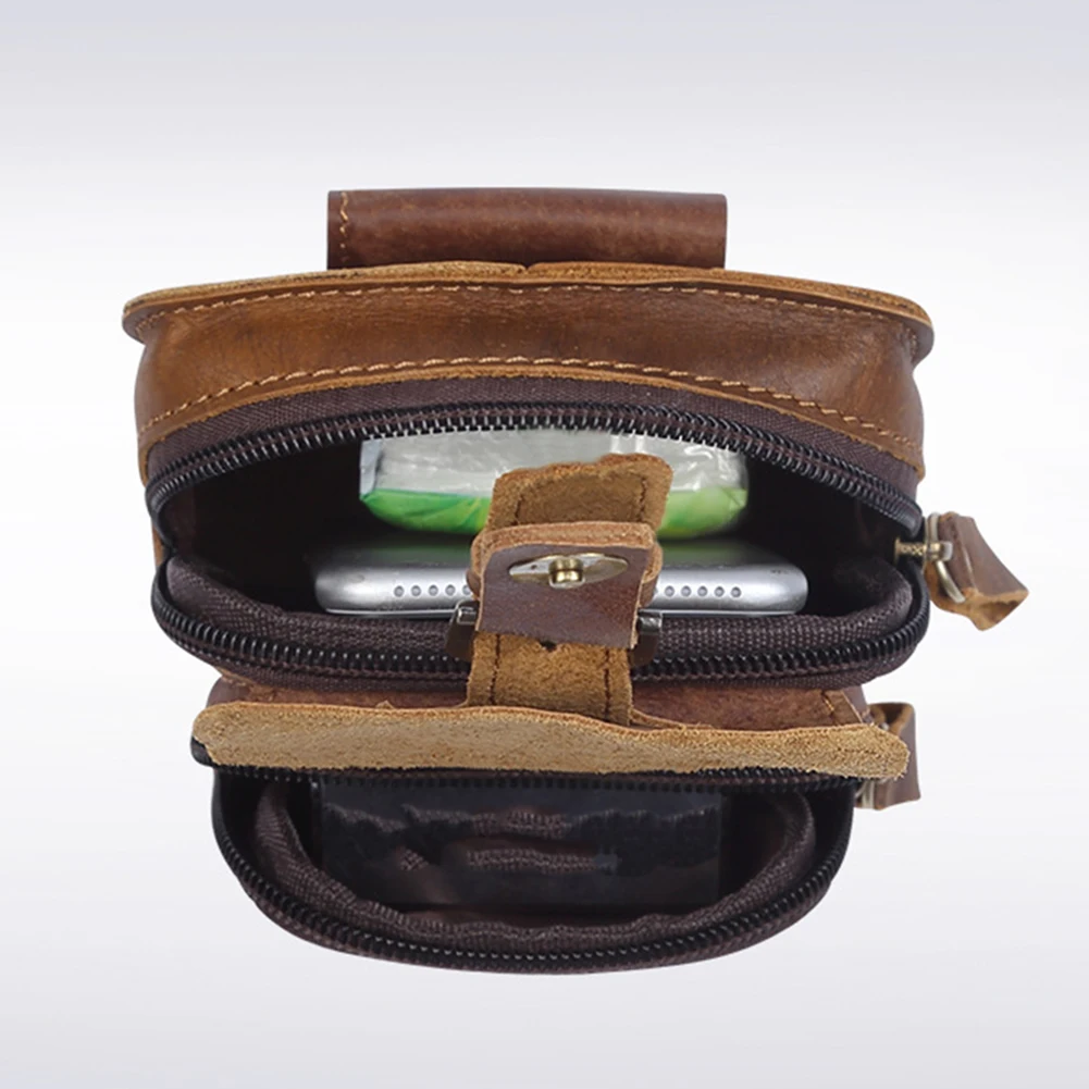 Для мужчин s из натуральной кожи поясная сумка Мобильный телефон сумка поясная сумка кошелек Для мужчин талии мешок bolsa де pierna