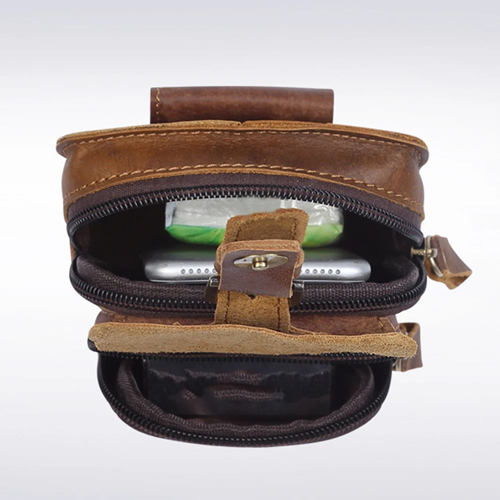 Мужская поясная сумка из натуральной кожи для мобильного телефона bolsa de