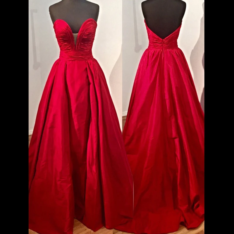 Dresstells без бретелек плиссированные атласная-линии длинные пром dress с поясами