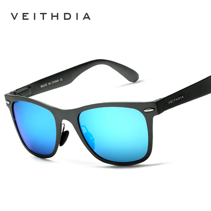 Baratos Gafas de sol clásicas de marca VEITHDIA gafas de sol cuadradas polarizadas para hombres gafas de sol