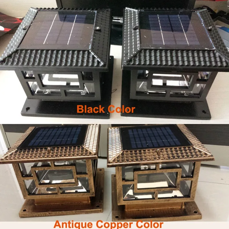 Antigo e Clássico Estilo Solar Pilar Luz - Jardim Frete Grátis D25 * H22cm Led 7 High Quality solar garden light