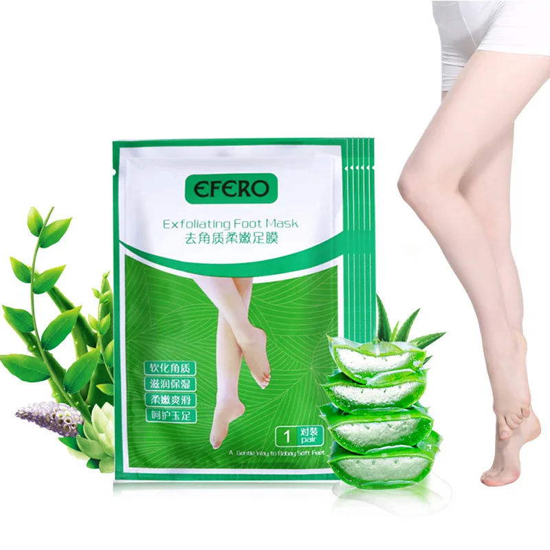 

EFERO Peeling Foot Mask Exfoliating Socks for Pedicure Socks Baby Feet Masks for Legs Cream for Heels Remove the Skin TSLM1