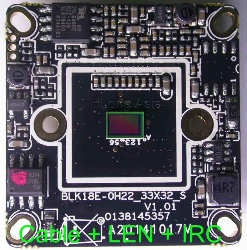 32x32 мм H.264 720P 1/4 &quotCMOS H42 датчик + Hi3518E V100 CCTV IP камера speed+ кабель локальной сети