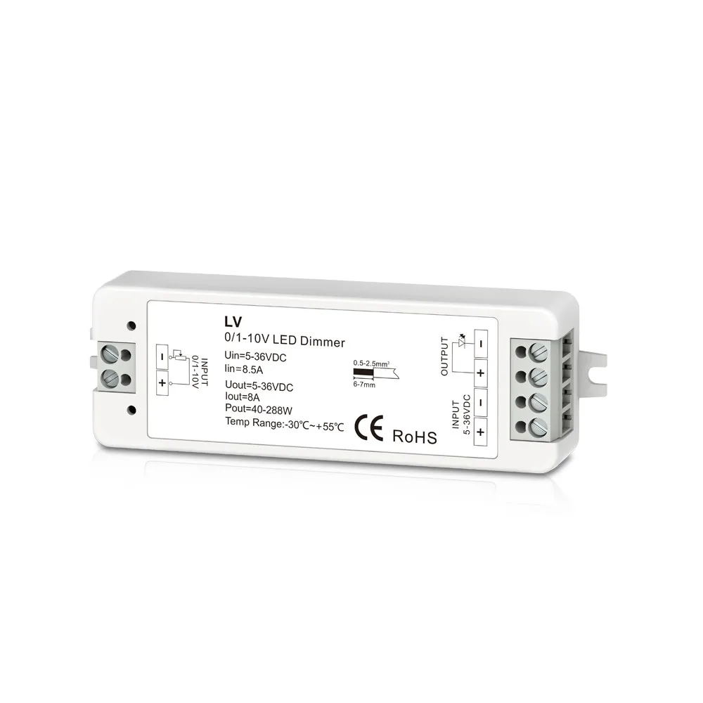 0/1 10V 1CH 8A Dimmable Switches Led Driver 1 Channel 0 10V Constant Voltage LED Dimmer Led