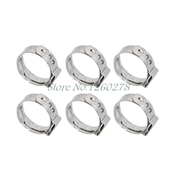 

3/4" 19.8mm Stainless Steel Ear PEX Clamp Cinch Rings Crimp Pinch Fitting For Plumbing heating electrical pipe Electroplating